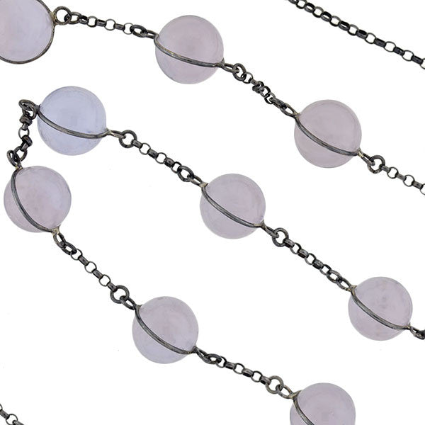 Art Deco Sterling Lavender "Pools of Light" Necklace