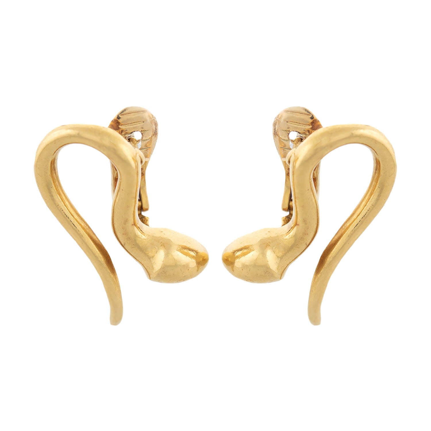 LALAOUNIS Estate 18k Gold Abstract Snake Earrings