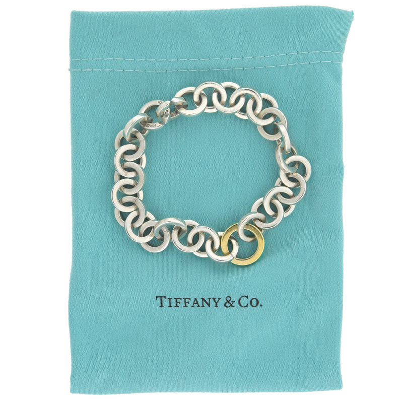 Tiffany & Co 1837 T&Co Interlocking Circles Toggle Bracelet Sterling Silver  7.5