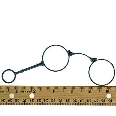 Victorian Gunmetal Expandable Lorgnette Glasses